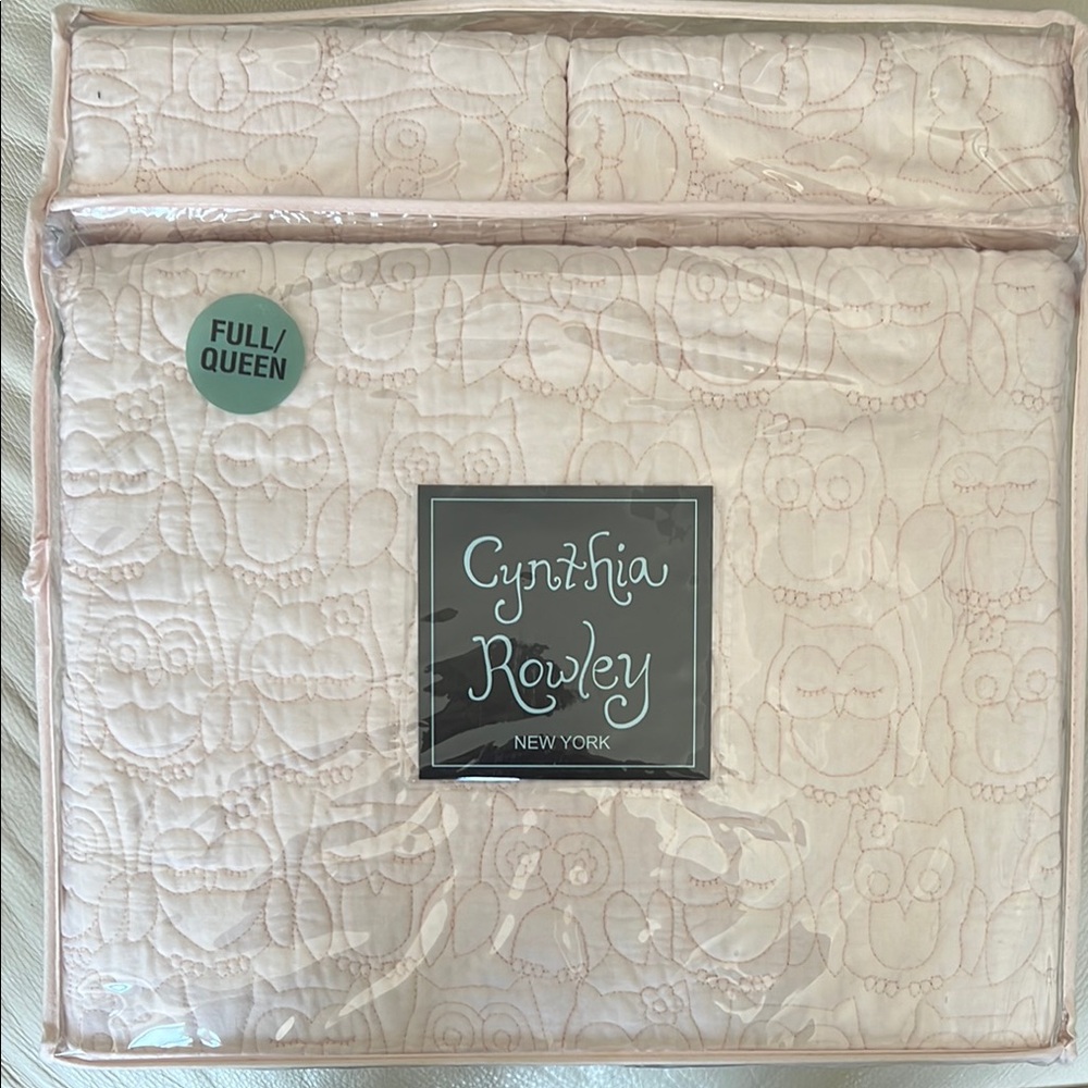 Cynthia Rowley Full/Queen Quilted Bedspread - Light Pink